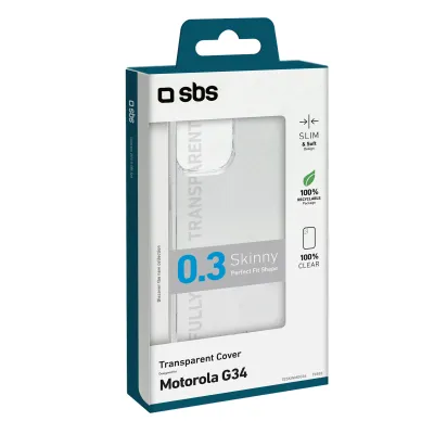 SBS - Puzdro Skinny pre Motorola Moto G34, transparentná