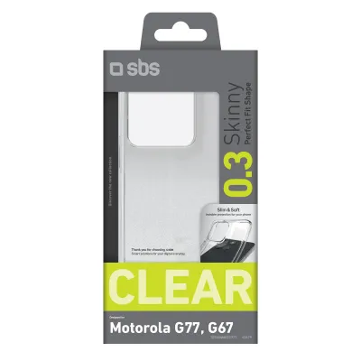 SBS - Puzdro Skinny pre Motorola Moto G77, transparentná