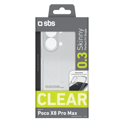 SBS - Puzdro Skinny pre Poco X8 Pro Max, transparentná