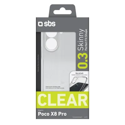 SBS - Puzdro Skinny pre Poco X8 Pro, transparentná