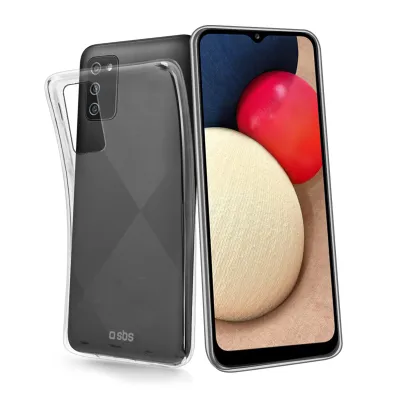 SBS - Puzdro Skinny pre Samsung Galaxy A02s, transparentná