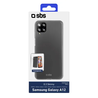 SBS - Puzdro Skinny pre Samsung Galaxy A12, transparentná