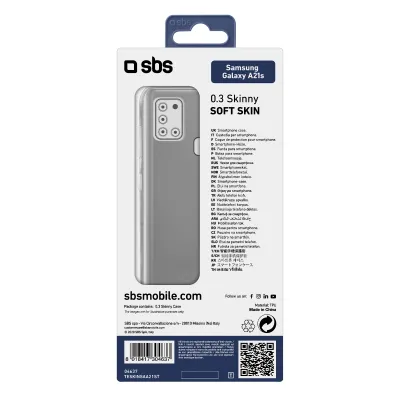 SBS - Puzdro Skinny pre Samsung Galaxy A21s, transparentná