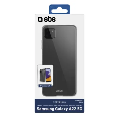 SBS - Puzdro Skinny pre Samsung Galaxy A22 5G, transparentná