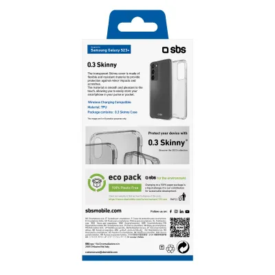 SBS - Puzdro Skinny pre Samsung Galaxy S23+, transparentná
