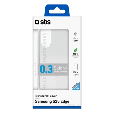 SBS - Puzdro Skinny pre Samsung Galaxy S25 Edge, transparentná