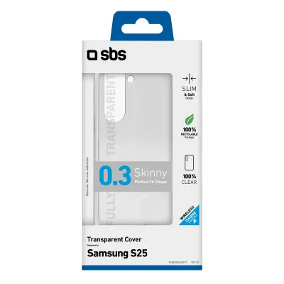SBS - Puzdro Skinny pre Samsung Galaxy S25, transparentná