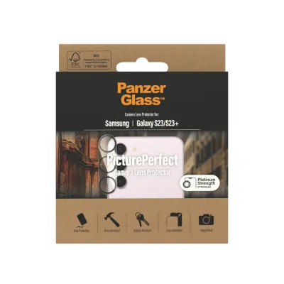 PanzerGlass - Ochranný kryt objektívu PicturePerfect pre Samsung Galaxy S23+/S23, čierna