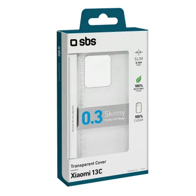 SBS - Puzdro Skinny pre Xiaomi Redmi 13C, transparentná