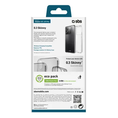 SBS - Puzdro Skinny pre Xiaomi 13T/13T Pro, transparentná