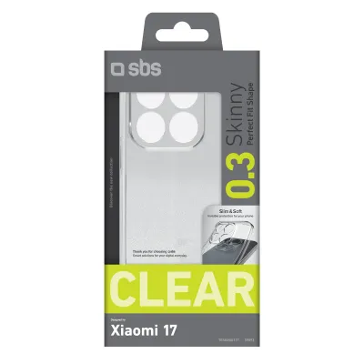 SBS - Puzdro Skinny pre Xiaomi 17, transparentná