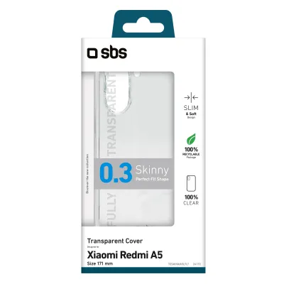 SBS - Puzdro Skinny pre Xiaomi Redmi A5 (173 mm), transparentná