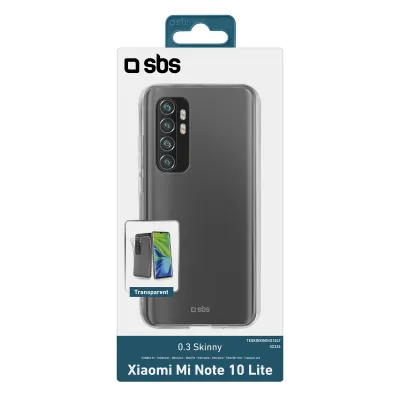 SBS - Puzdro Skinny pre Xiaomi Mi Note 10 Lite, transparentná