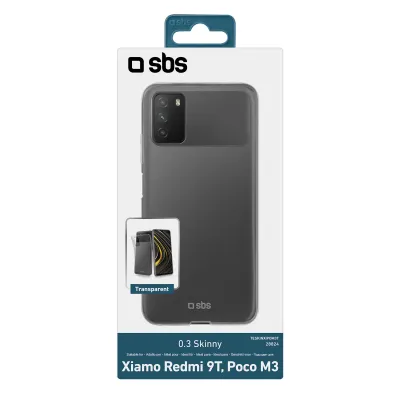 SBS - Puzdro Skinny pre Xiaomi Redmi 9T/Poco M3, transparentná