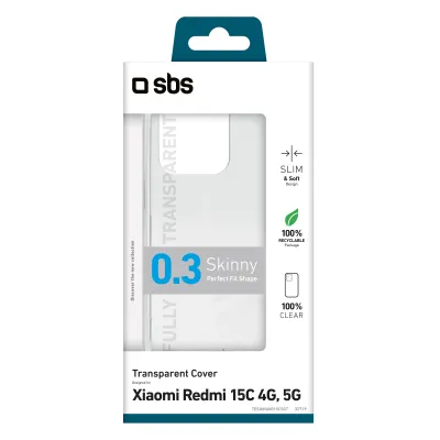 SBS - Puzdro Skinny pre Xiaomi Redmi 15C 4G/15C 5G, transparentná
