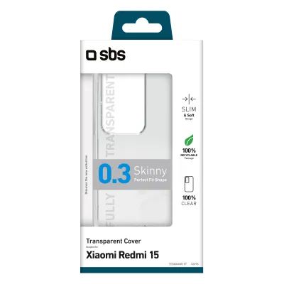 SBS - Puzdro Skinny pre Xiaomi Redmi 15, transparentná