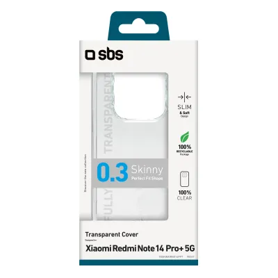 SBS - Puzdro Skinny pre Xiaomi Redmi Note 14 Pro+ 5G, transparentná