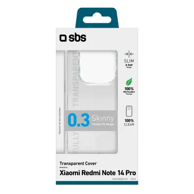SBS - Puzdro Skinny pre Xiaomi Redmi Note 14 Pro, transparentná