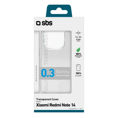 SBS - Puzdro Skinny pre Xiaomi Redmi Note 14 5G, transparentná