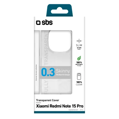 SBS - Puzdro Skinny pre Xiaomi Redmi Note 15 Pro, transparentná
