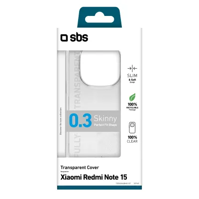 SBS - Puzdro Skinny pre Xiaomi Redmi Note 15, transparentná