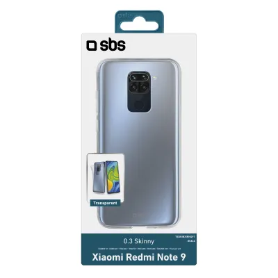 SBS - Puzdro Skinny pre Xiaomi Redmi Note 9, transparentná