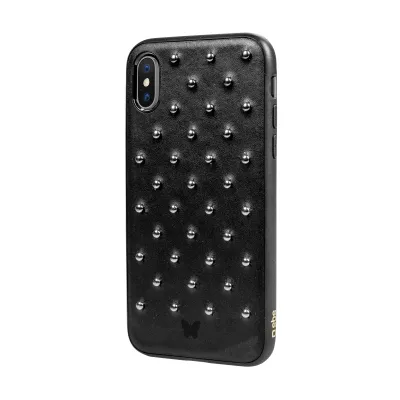 SBS - Puzdro S&L Studs pre iPhone XS/X, čierna