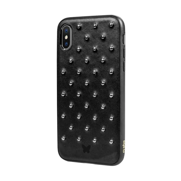 SBS - Puzdro S&L Studs pre iPhone XS/X, čierna