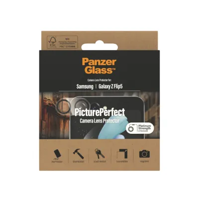 PanzerGlass - Ochranný kryt objektívu PicturePerfect pre Samsung Galaxy Z Flip5, čierna