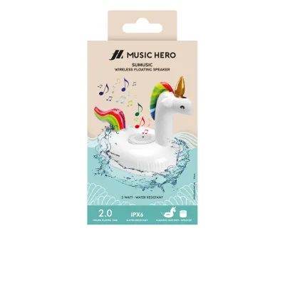 Music Hero - Plávajúci bezdrôtový reproduktor, unicorn