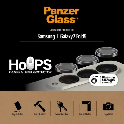 PanzerGlass - Ochranný kryt objektívu Hoops pre Samsung Galaxy Z Fold5, čierna