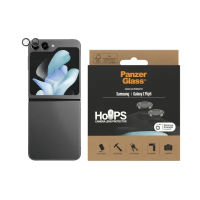 PanzerGlass - Ochranný kryt objektívu Hoops pre Samsung Galaxy Z Flip5, čierna