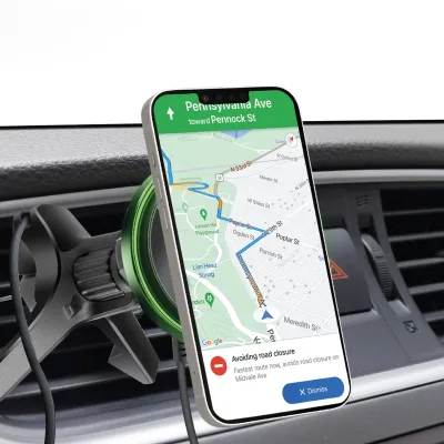 SBS - Držiak do auta SnapCharge magnetický, do mriežky, 15 W, čierna