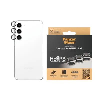 PanzerGlass - Ochranný kryt objektívu Hoops pre Samsung Galaxy S23 FE, čierna