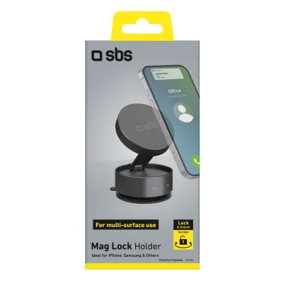 SBS - Univerzálny držiak Mag Lock, kompatibilný s MagSafe, čierna