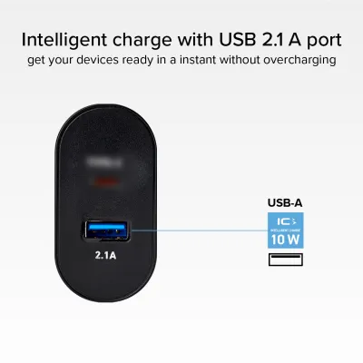 SBS - Cestovný adaptér USB-A/USB-C, 10 W, 2,1 A, čierna