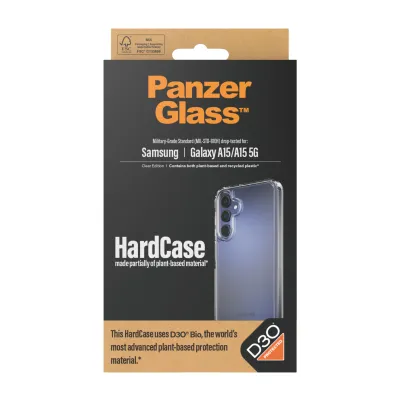 PanzerGlass - Puzdro HardCase D3O pre Samsung Galaxy A15/A15 5G, transparentná