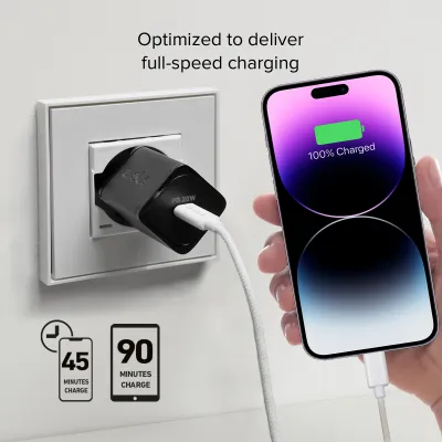 SBS - Cestovný adaptér NanoTube USB-C, GaN, 20 W, PD, čierna