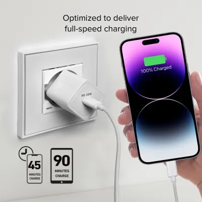 SBS - Cestovný adaptér NanoTube USB-C, GaN, 20 W, PD, biela