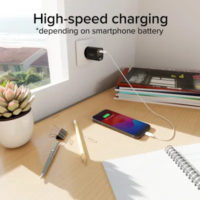 SBS - Cestovný adaptér LCD USB-C, GaN, 45 W, PD, čierna