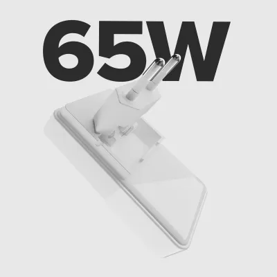 SBS - Sieťový adaptér Flexi, USB-A/USB-C, GaN, PD, 65 W, biela