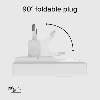 SBS - Sieťový adaptér Flexi, USB-A/USB-C, GaN, PD, 65 W, biela
