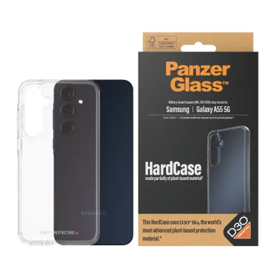 PanzerGlass - Puzdro HardCase D3O pre Samsung Galaxy A55 5G, transparentná