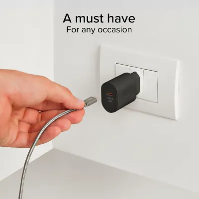 SBS - Cestovný adaptér USB-C, AFC, 15 W, čierna