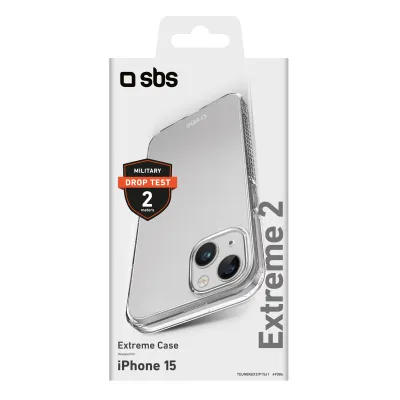 SBS - Puzdro Extreme X2 pre iPhone 15, transparentná
