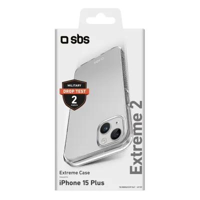 SBS - Puzdro Extreme X2 pre iPhone 15 Plus/14 Plus, transparentná