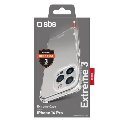 SBS - Puzdro Extreme X3 pre iPhone 14 Pro, transparentná