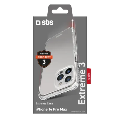 SBS - Puzdro Extreme X3 pre iPhone 14 Pro Max, transparentná