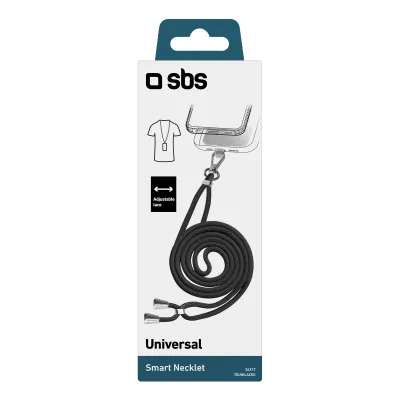 SBS - Náhrdelník pre smartfón, čierna