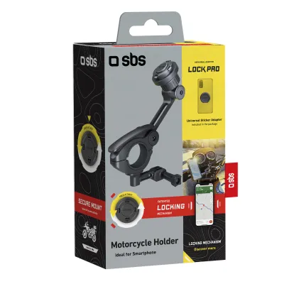 SBS - Držiak LockPro, pre motocykel, čierna
